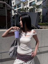  CUTOUT STRAP T-SHIRT