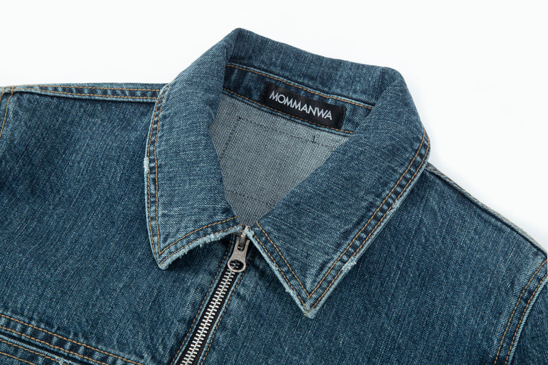 CROP DENIM JACKET (FOR UNISEX)