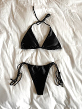 Scotch satin ribbon bikini (black)