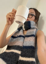WOOL BLEND COLOR MUFFLER