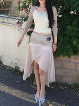 Angel Drape Unbal Long Skirt