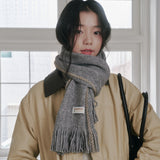 FootPrint Knit Muffler (Gray)