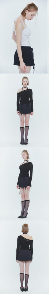 ECHO PLEATS SKIRT (SS ver.) charcoal