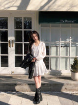 #Diana Ruffle Off Shoulder Shirring Mini Dress