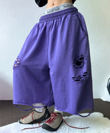 ビビフダメージオーバーバミューダ💜4COLOR