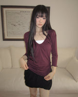 Higeul Shirred 7-Sleeve T-Shirt
