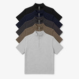 ジデン ハーフジップ リブ ショートスリーブ Tシャツ