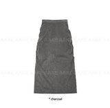 SHIRRING LONG SKIRT