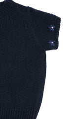 ミニフラワーショートニット [Navy]