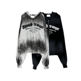 dirty two-way open hoodie