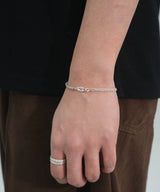 ダブルミックスチェーンブレスレット W (925 silver)