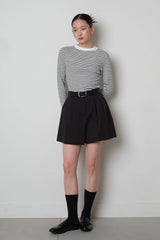 Cotton Twill Shorts_Black