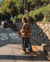 Bear brush mohair cardigan