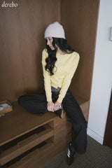 Leopard Layered Dark Denim Pants