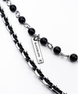BBD ストーンボール 2-Line パンツチェーン (Silver&Black)