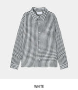 Delight semi-over summer check shirt