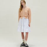Y-Neck Hachi Sweater Cardigan Coral