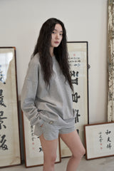 HEAVY-TERRY BALLOON SWEAT BOX TEE (Gray)