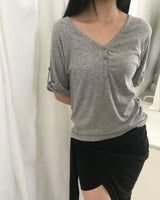 ケイティンロールアップ半袖Tシャツ