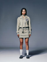 DOUBLE LAYER SKIRT (LIGHT KHAKI)
