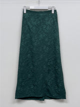 Jacquard flower long skirt