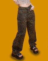 leopard wide pants
