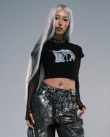 Unicorn Layered T-shirt  (BLACK)