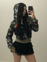 スターカモクロップフーディ(zip-up)