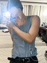 unisex pigment sleeveless shirt