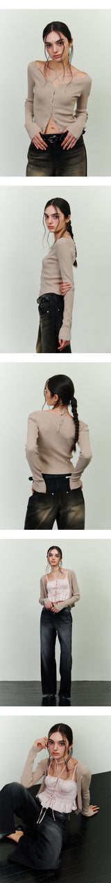 ロージーカーディガン ベージュ