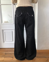 Noban Ribbed Banded Bootcut Pants