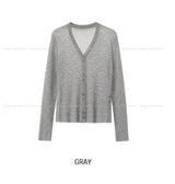 Henne Double Button See-Through Cardigan