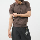 Slim collar half-knit 3color