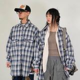 TWO-POCKET CHECKERED SHIRT (BLUE)