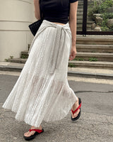 Hintz lace long skirt