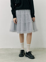 TUTU MIDI SKIRT GRAY