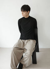 ドレープモックネックTシャツ
