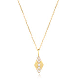 [Worn by CHUU,CARD BM]Pearl Geometric 925 Silver + 14k gold plating Necklace N054-03G