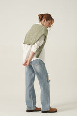 デストロイドセミワイドフィットデニムパンツ code 6836