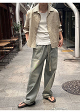 [Unisex] リネンクロップチェックシャツ ver.2(3color)
