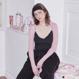 SOFT CREAM LETTERING BOLERO - PINK