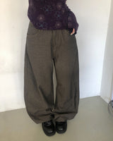 Piin Studded Fleece Vintage Wide Pants