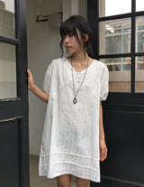 Muse Lace V-Neck Over Fit Layered Mini One Piece