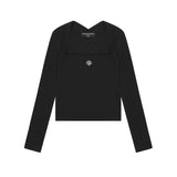ロゴステッチボレロロングスリーブ