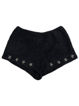 studded faux fur banded shorts (2color)