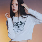 カシミアバタフライシグネイチャークロップ二ット