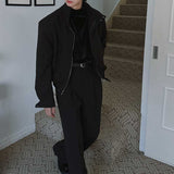 ASCLO Drop Shoulder High Neck Blouson (2color)