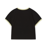 25SS スネークイニシャルリンガークロップ半袖Tシャツ ブラック