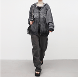 (Unisex) オナンツーウェイフーディドジップアップ