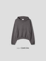 Low-Tone High Neck Crop Hoodie (3color) (No.998)